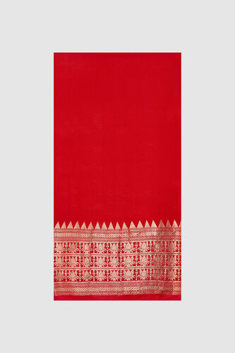 Aganaya Benarasi Saree - Red, , image 3